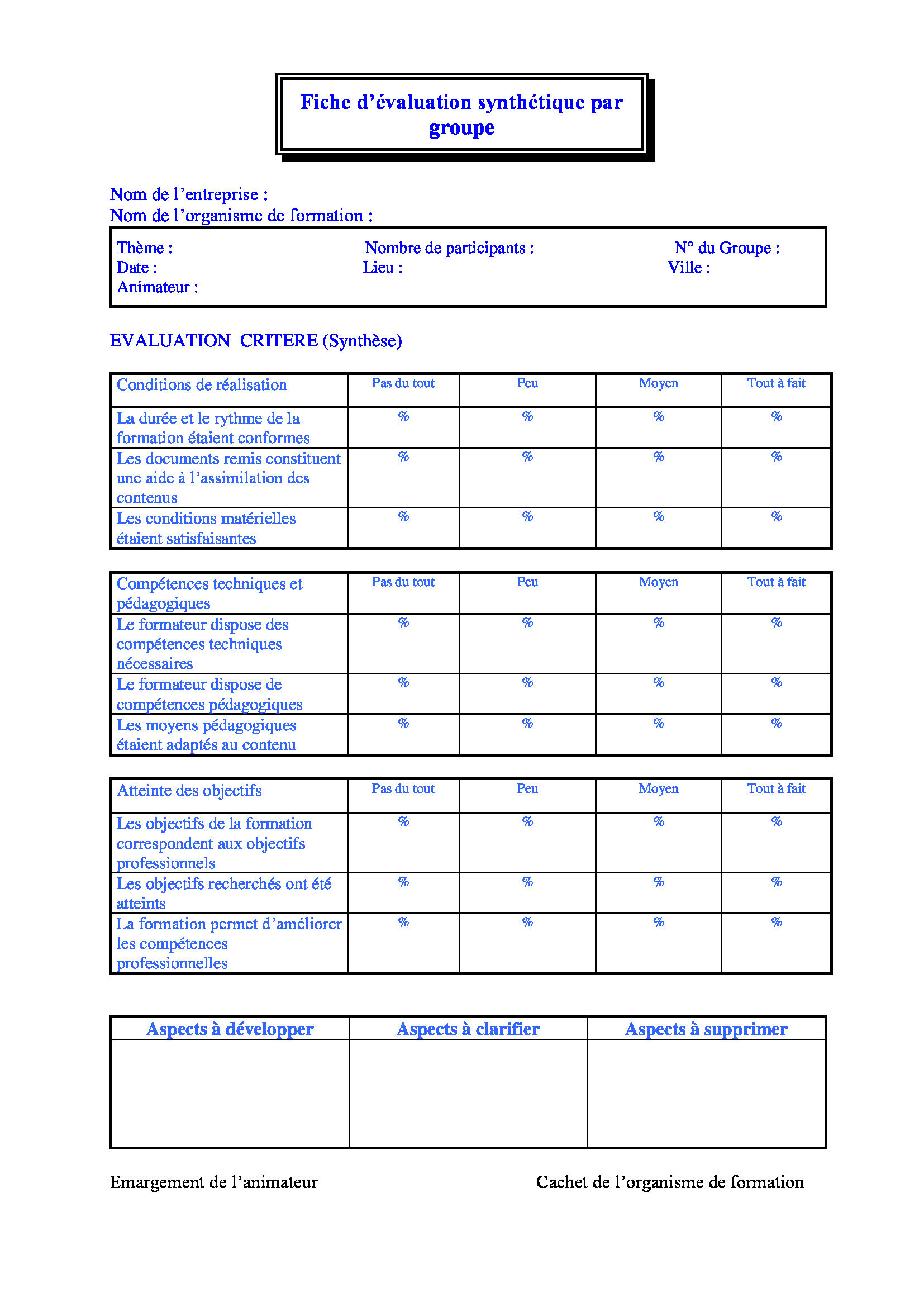 Fiche valuation Enseignant Grille D valuation Mod le Gratuit En 